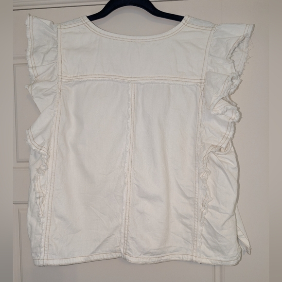 Pilcro Leigh Viner x Anthropologie Scoop-Neck Flutter-Sleeve XL - Picture 4 of 7